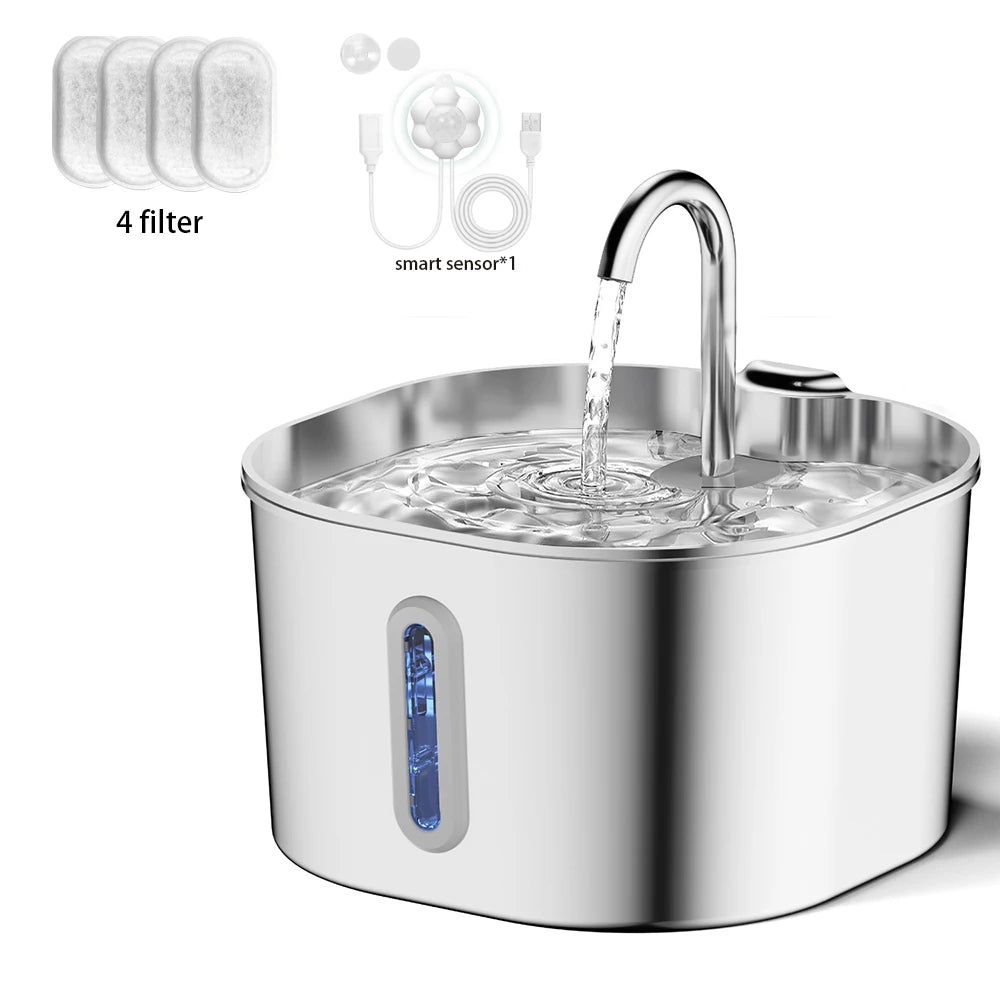 Stainless Steel Cat Water Fountain (2.2L)