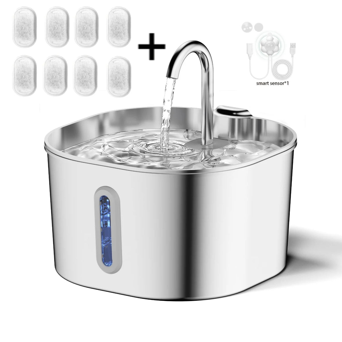 Stainless Steel Cat Water Fountain (2.2L)