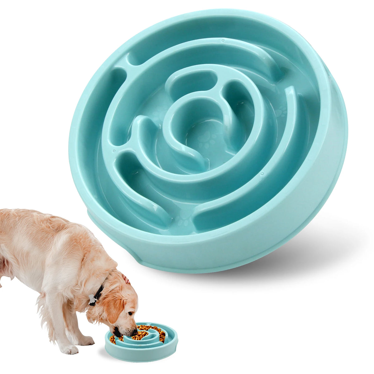 Non-Slip Slow Feeder Dog Bowl